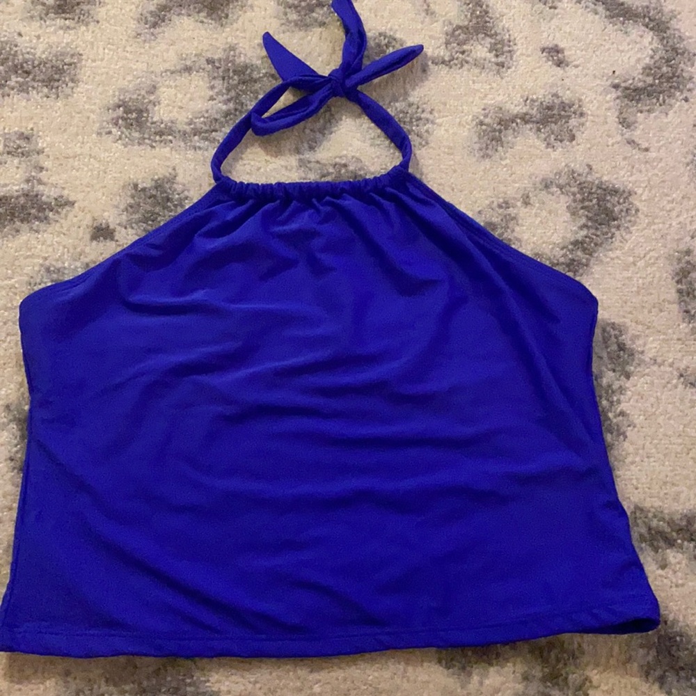 Royal blue bathing suit halter top!